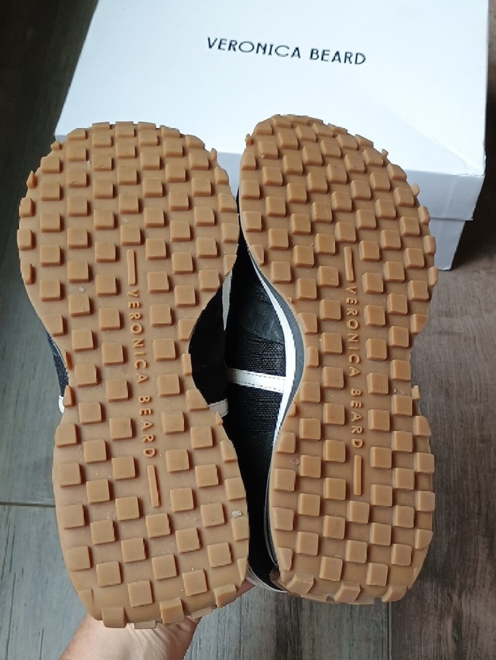 Veronica Beard Black and White Suede & Leather Sneakers - Picture 6 of 9